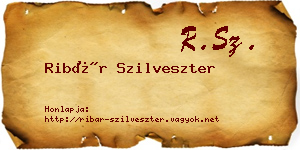 Ribár Szilveszter névjegykártya