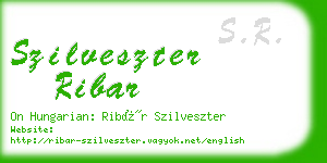 szilveszter ribar business card